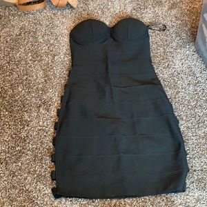Cutout strapless mini dress